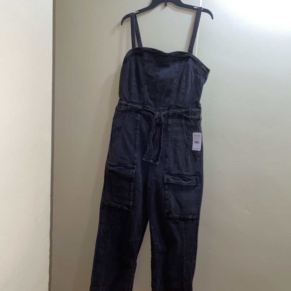 Free people go west utility black women’s jumpsuit Sz xl